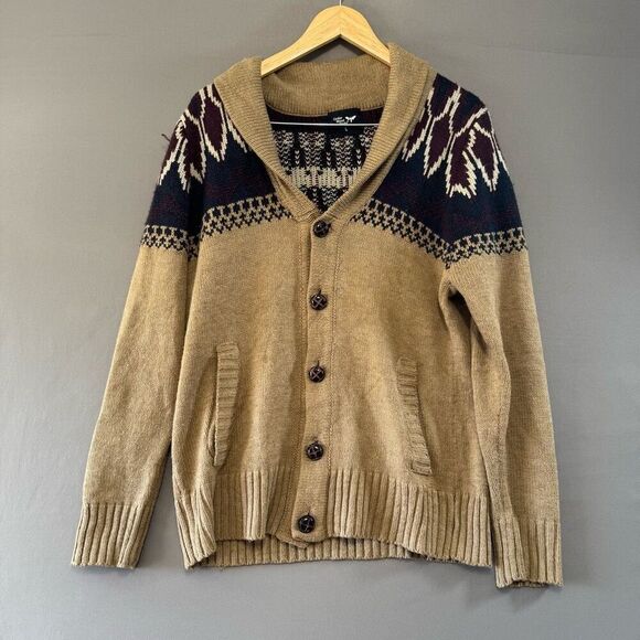 Cedar Wood State Men’s Button Up Sweater Size Large Front Pockets Cardigan Style - Picture 1 of 9